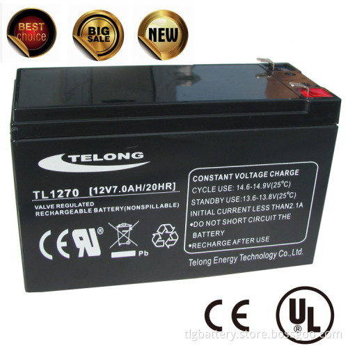 12V 7ah Maintenance Free Storage Battery for Solar Power System, UPS Power System